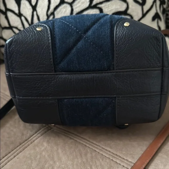 Coach Navy and Dark Denim Quilted Crossbody Bag - Picture 2 of 9